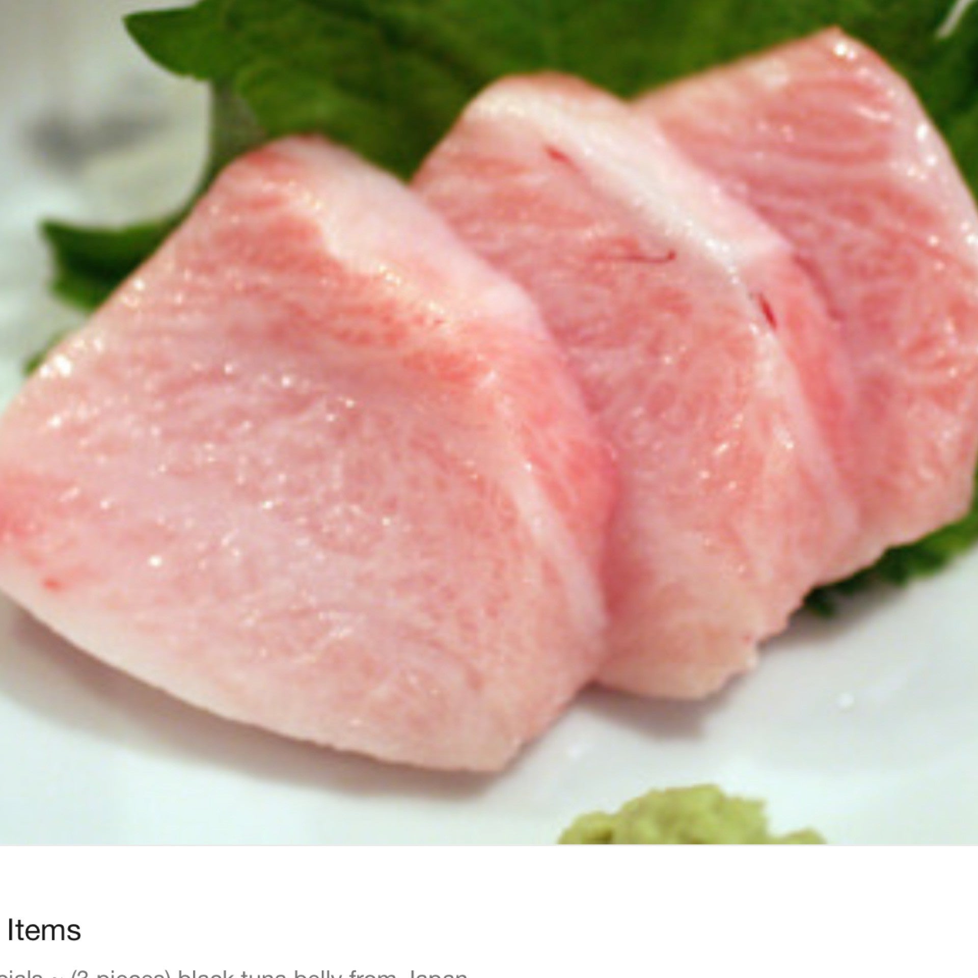 Toro SASHIMI Sushi Miyazawa